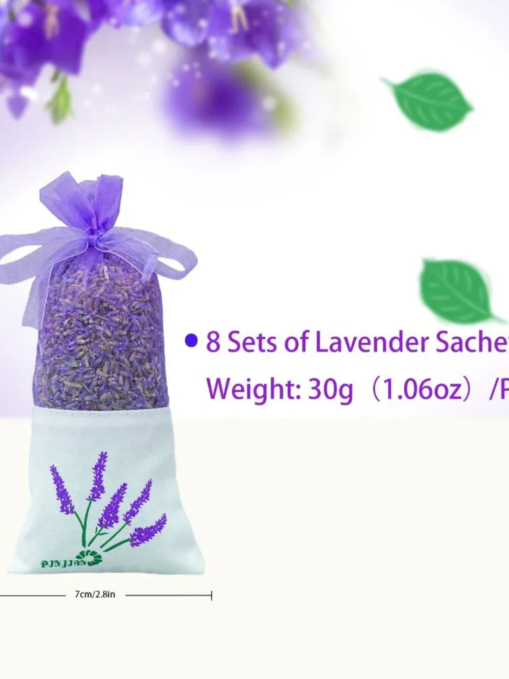 8 Packs French Lavender Sachets for Drawers and Closets Fresh Scents, Home Fragr